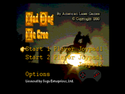 Mad Dog McCree title screen for Sega CD